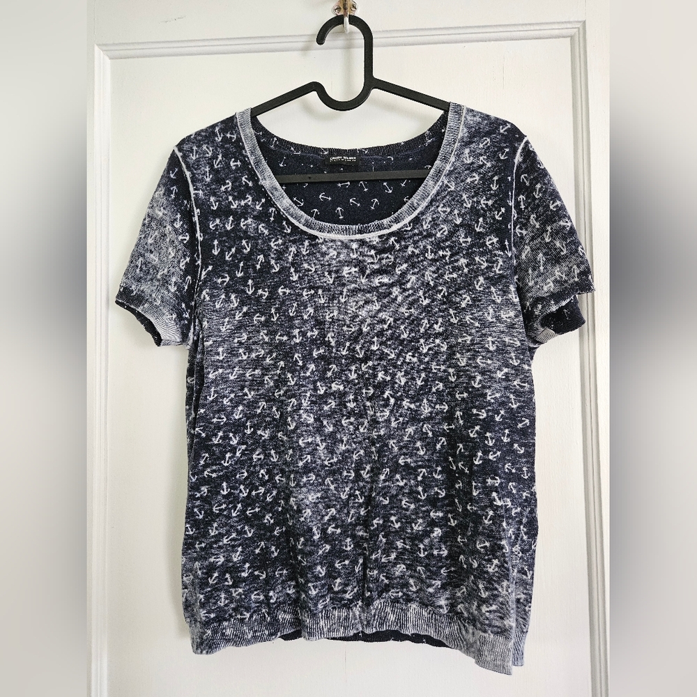 Gerry Weber Navy Anchor Print Tshirt